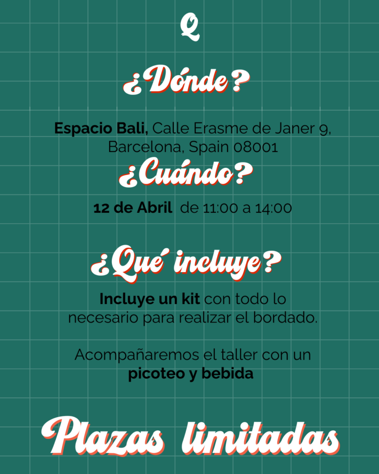 taller de bordado en barcelona