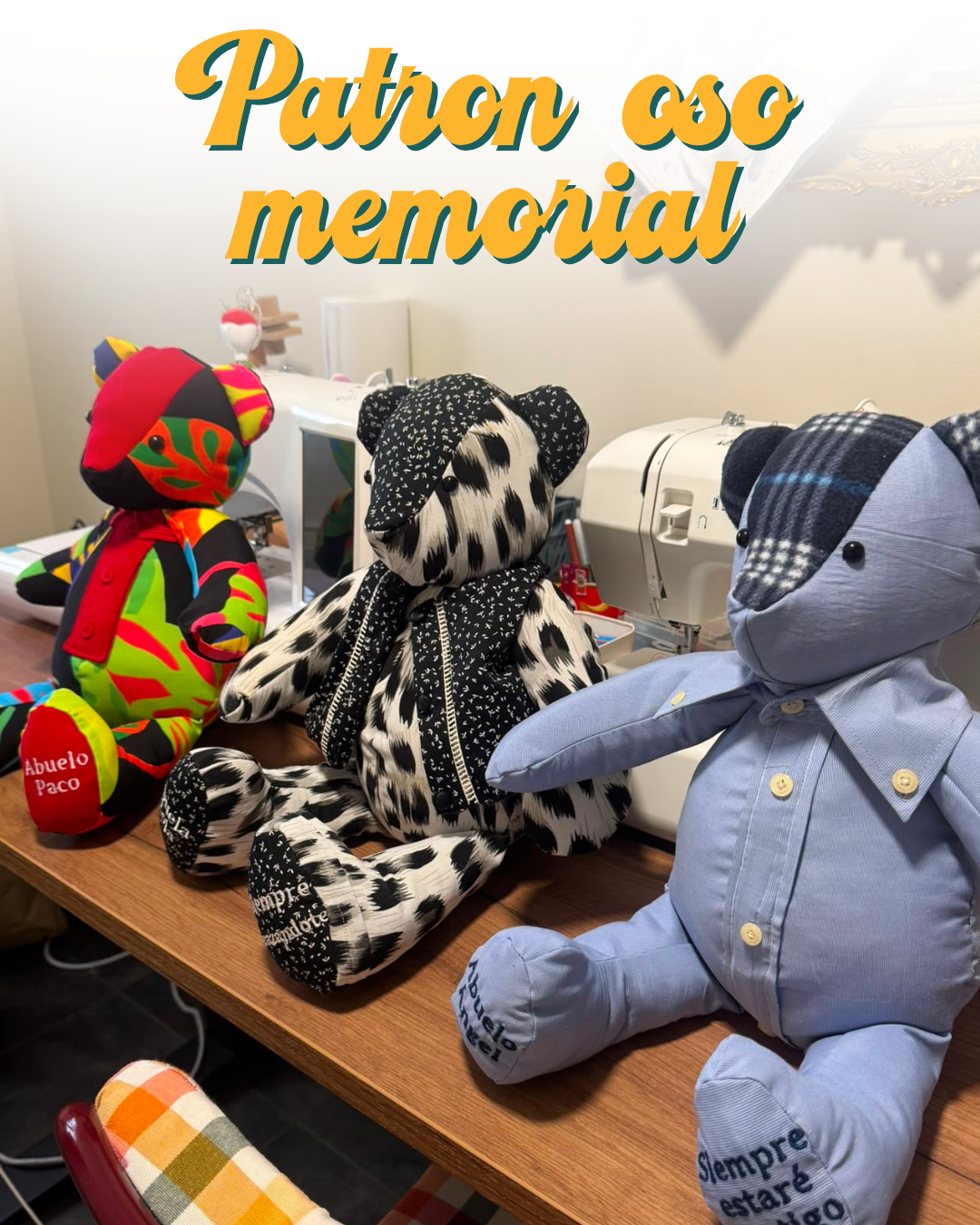 Patrón Oso Memorial con tutorial